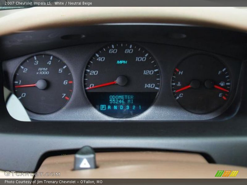 White / Neutral Beige 2007 Chevrolet Impala LS