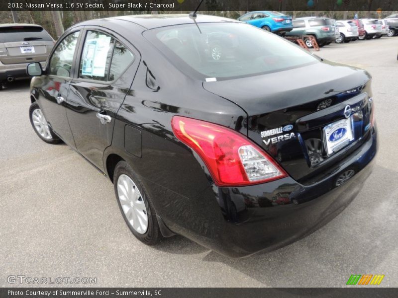 Super Black / Charcoal 2012 Nissan Versa 1.6 SV Sedan