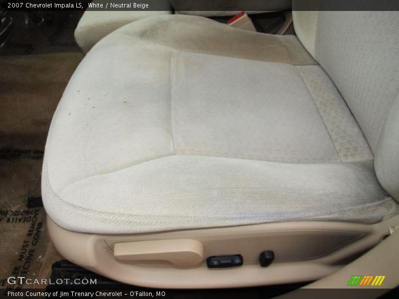 White / Neutral Beige 2007 Chevrolet Impala LS
