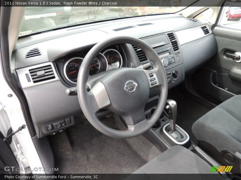 Fresh Powder White / Charcoal 2011 Nissan Versa 1.8 S Sedan