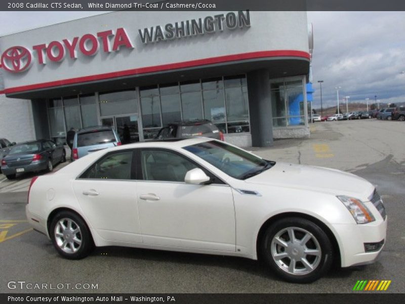 White Diamond Tri-Coat / Cashmere/Cocoa 2008 Cadillac CTS Sedan