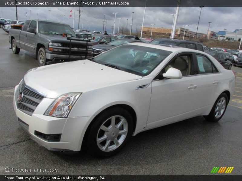 White Diamond Tri-Coat / Cashmere/Cocoa 2008 Cadillac CTS Sedan