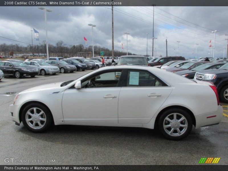 White Diamond Tri-Coat / Cashmere/Cocoa 2008 Cadillac CTS Sedan