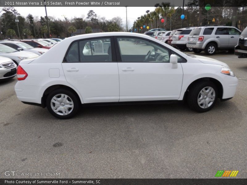 Fresh Powder White / Charcoal 2011 Nissan Versa 1.8 S Sedan