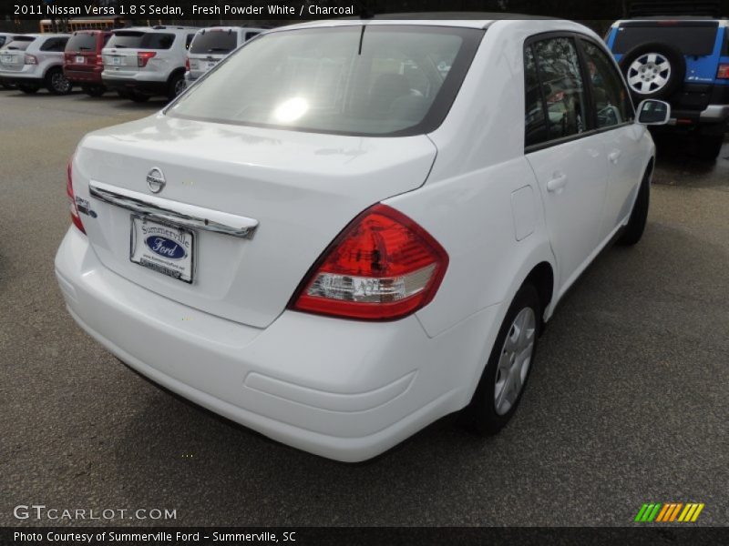 Fresh Powder White / Charcoal 2011 Nissan Versa 1.8 S Sedan
