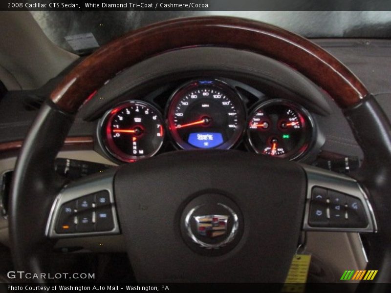 White Diamond Tri-Coat / Cashmere/Cocoa 2008 Cadillac CTS Sedan