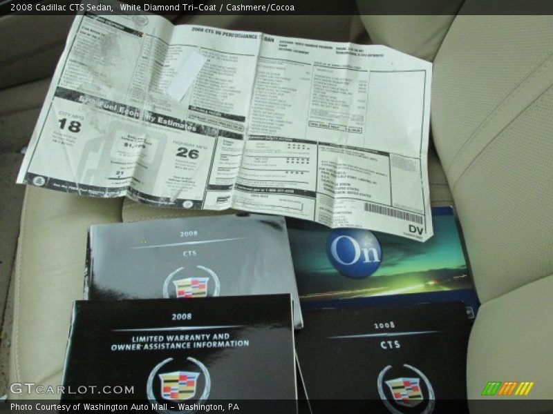 White Diamond Tri-Coat / Cashmere/Cocoa 2008 Cadillac CTS Sedan