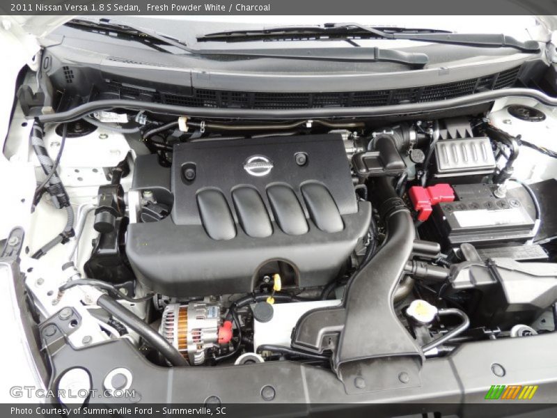 Fresh Powder White / Charcoal 2011 Nissan Versa 1.8 S Sedan