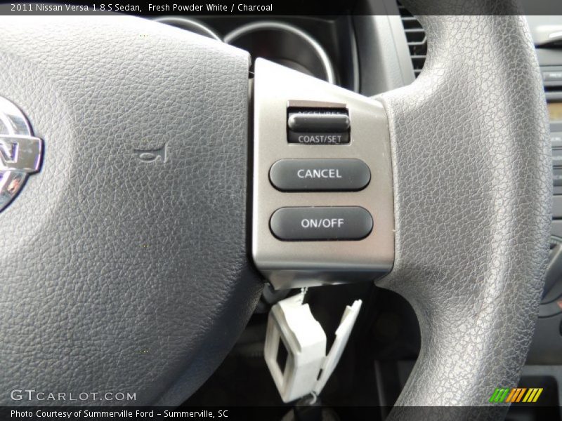 Fresh Powder White / Charcoal 2011 Nissan Versa 1.8 S Sedan