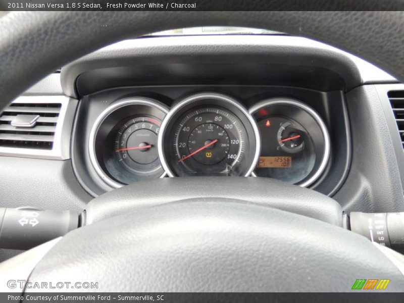 Fresh Powder White / Charcoal 2011 Nissan Versa 1.8 S Sedan