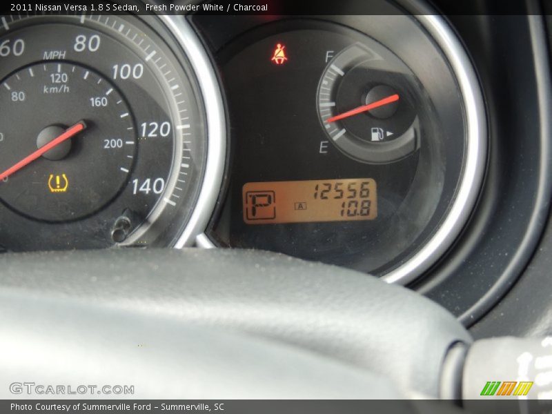 Fresh Powder White / Charcoal 2011 Nissan Versa 1.8 S Sedan