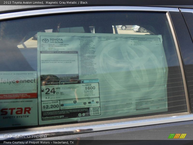 Magnetic Gray Metallic / Black 2013 Toyota Avalon Limited