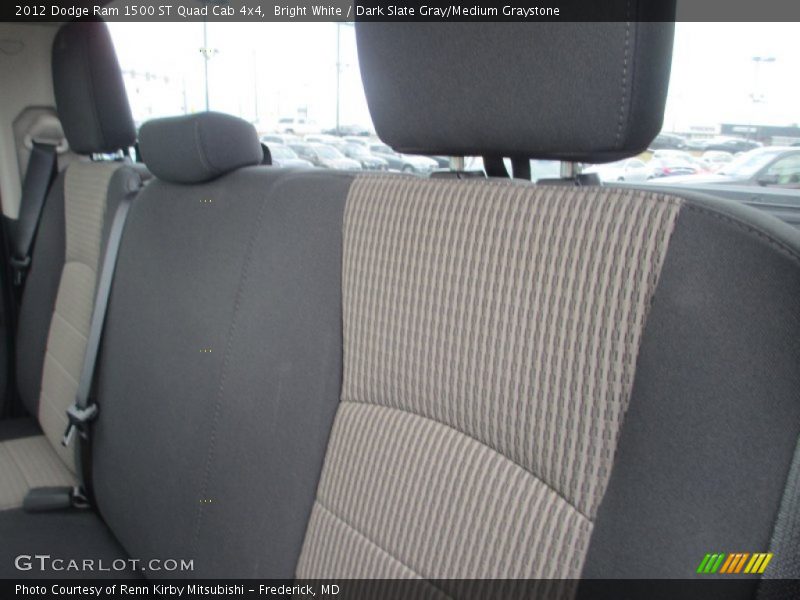 Bright White / Dark Slate Gray/Medium Graystone 2012 Dodge Ram 1500 ST Quad Cab 4x4