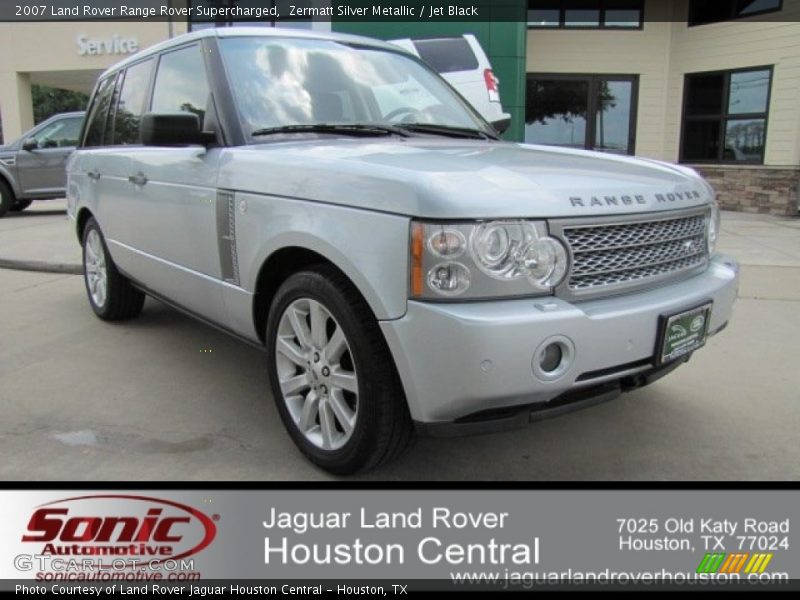 Zermatt Silver Metallic / Jet Black 2007 Land Rover Range Rover Supercharged