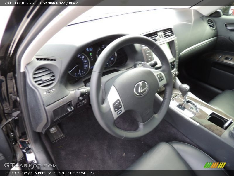 Obsidian Black / Black 2011 Lexus IS 250
