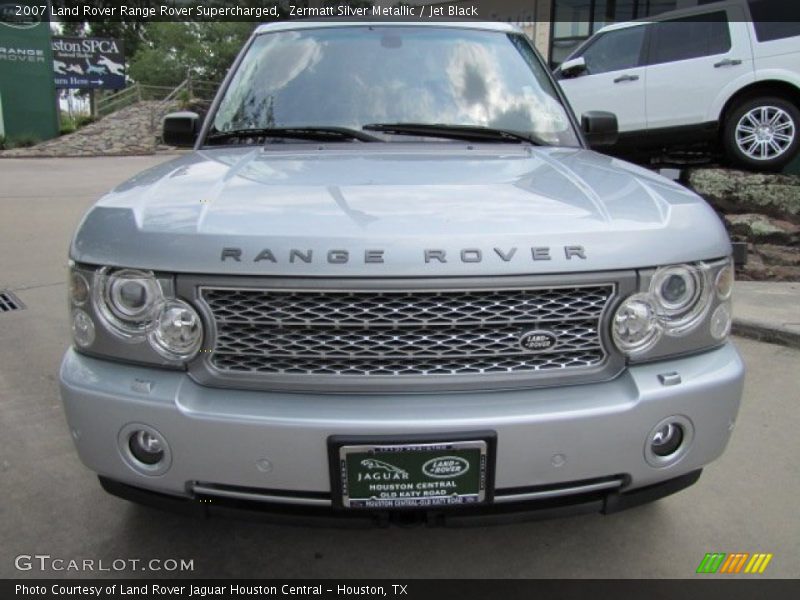 Zermatt Silver Metallic / Jet Black 2007 Land Rover Range Rover Supercharged