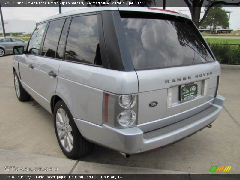 Zermatt Silver Metallic / Jet Black 2007 Land Rover Range Rover Supercharged