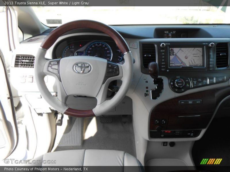 Super White / Light Gray 2013 Toyota Sienna XLE