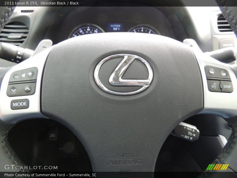 Obsidian Black / Black 2011 Lexus IS 250