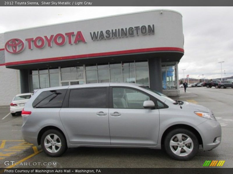 Silver Sky Metallic / Light Gray 2012 Toyota Sienna