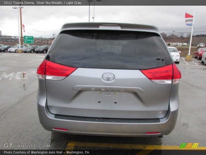 Silver Sky Metallic / Light Gray 2012 Toyota Sienna