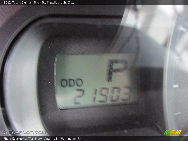 Silver Sky Metallic / Light Gray 2012 Toyota Sienna