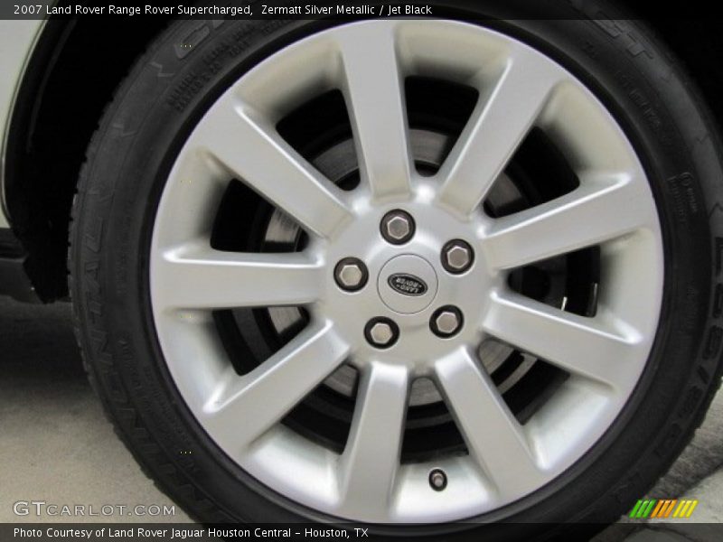 Zermatt Silver Metallic / Jet Black 2007 Land Rover Range Rover Supercharged