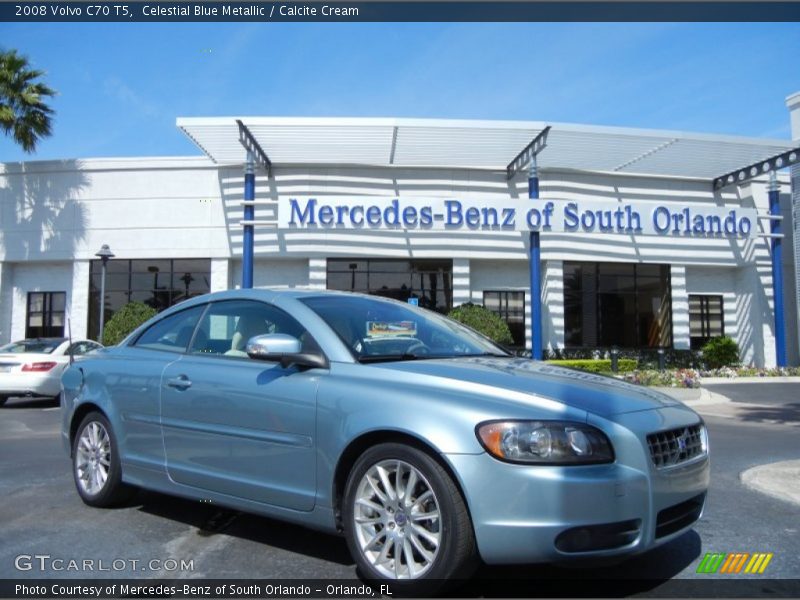 Celestial Blue Metallic / Calcite Cream 2008 Volvo C70 T5
