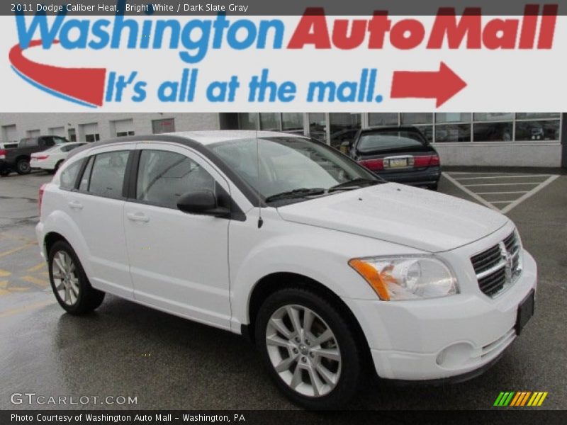 Bright White / Dark Slate Gray 2011 Dodge Caliber Heat