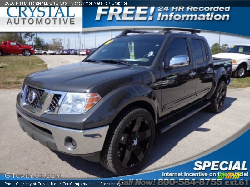 Night Armor Metallic / Graphite 2010 Nissan Frontier LE Crew Cab