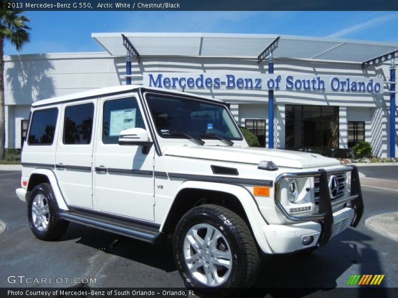 Arctic White / Chestnut/Black 2013 Mercedes-Benz G 550