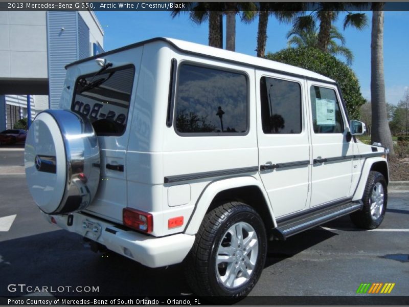 Arctic White / Chestnut/Black 2013 Mercedes-Benz G 550
