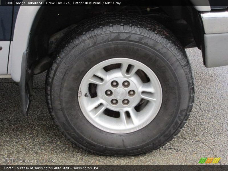 Patriot Blue Pearl / Mist Gray 2000 Dodge Dakota SLT Crew Cab 4x4
