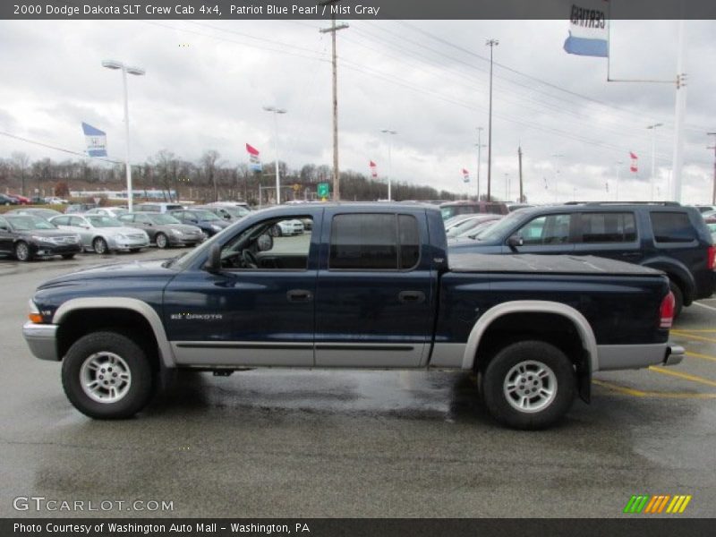 Patriot Blue Pearl / Mist Gray 2000 Dodge Dakota SLT Crew Cab 4x4