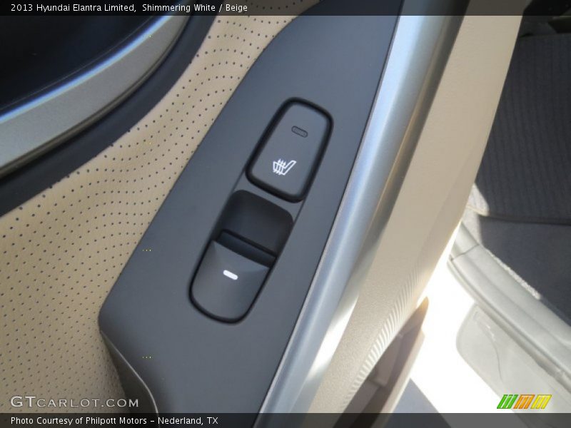 Shimmering White / Beige 2013 Hyundai Elantra Limited