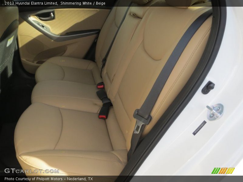 Shimmering White / Beige 2013 Hyundai Elantra Limited