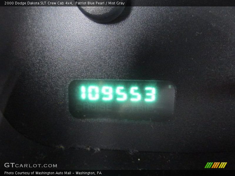 Patriot Blue Pearl / Mist Gray 2000 Dodge Dakota SLT Crew Cab 4x4