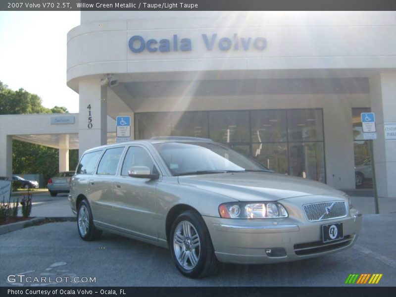 Willow Green Metallic / Taupe/Light Taupe 2007 Volvo V70 2.5T