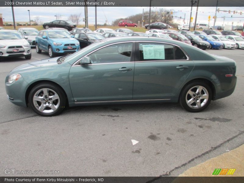 Silver Moss Metallic / Ebony 2009 Chevrolet Malibu LT Sedan
