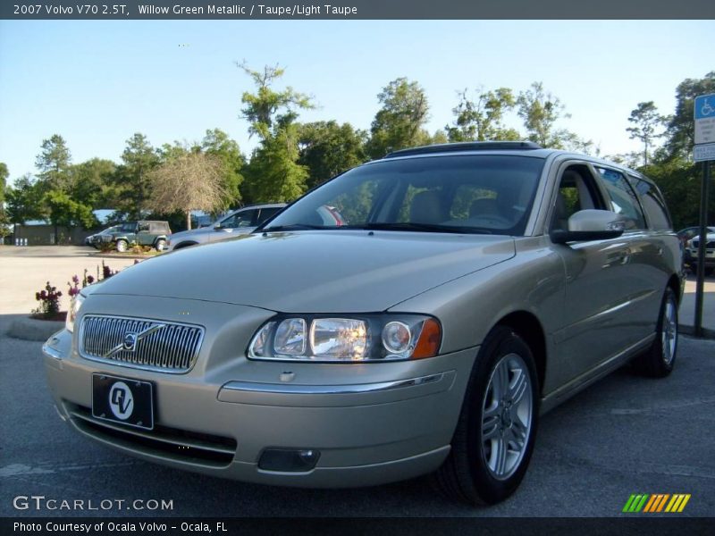 Willow Green Metallic / Taupe/Light Taupe 2007 Volvo V70 2.5T