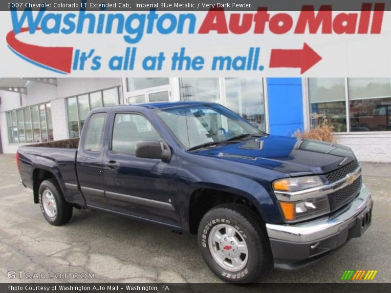 Imperial Blue Metallic / Very Dark Pewter 2007 Chevrolet Colorado LT Extended Cab