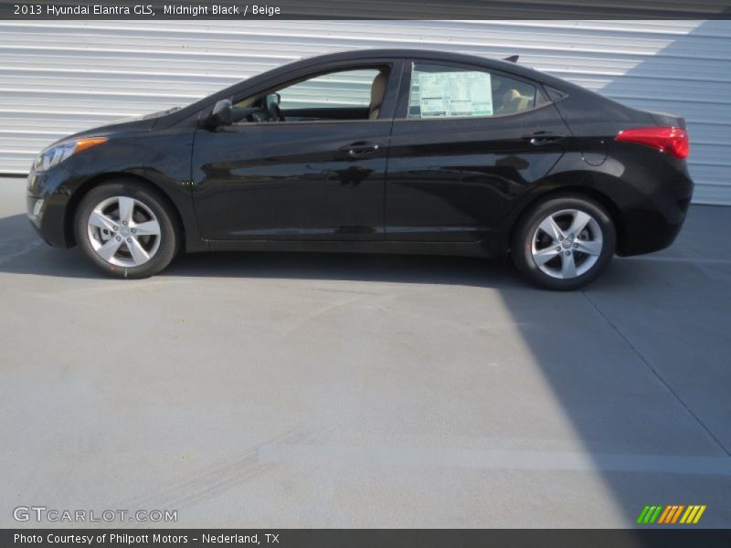 Midnight Black / Beige 2013 Hyundai Elantra GLS
