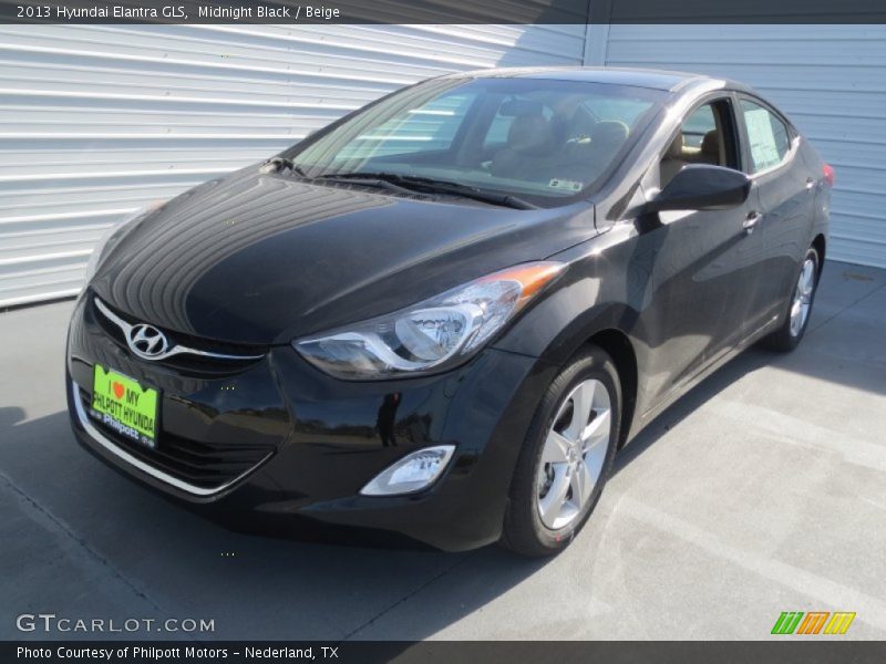 Midnight Black / Beige 2013 Hyundai Elantra GLS