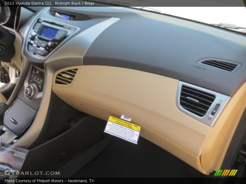 Midnight Black / Beige 2013 Hyundai Elantra GLS