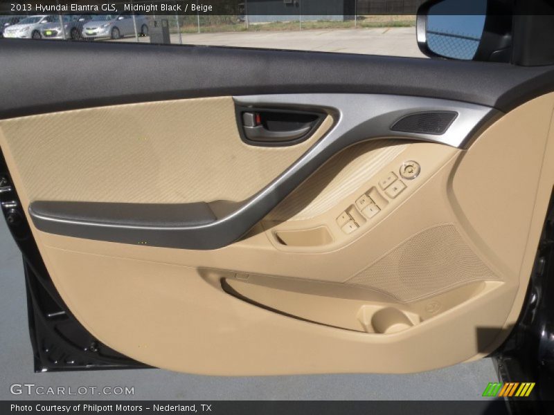 Midnight Black / Beige 2013 Hyundai Elantra GLS