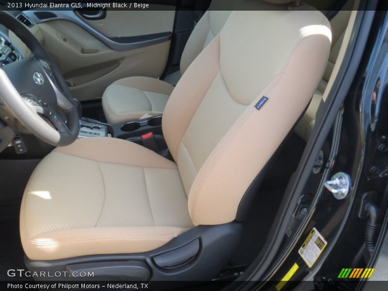 Midnight Black / Beige 2013 Hyundai Elantra GLS