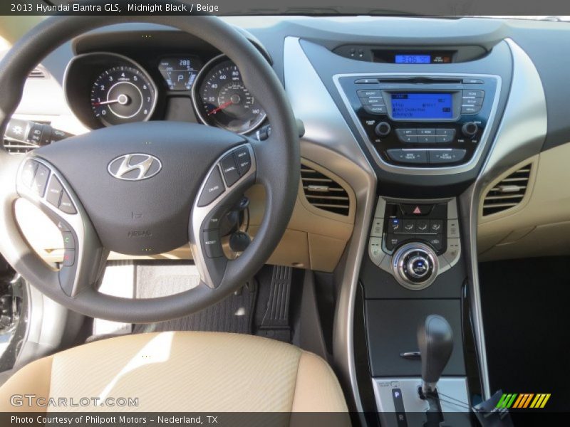Midnight Black / Beige 2013 Hyundai Elantra GLS
