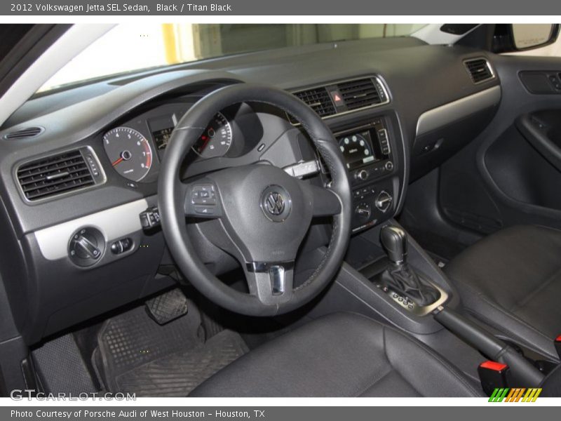 Titan Black Interior - 2012 Jetta SEL Sedan 