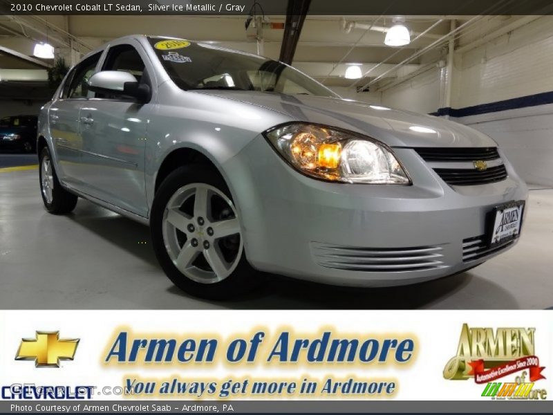 Silver Ice Metallic / Gray 2010 Chevrolet Cobalt LT Sedan