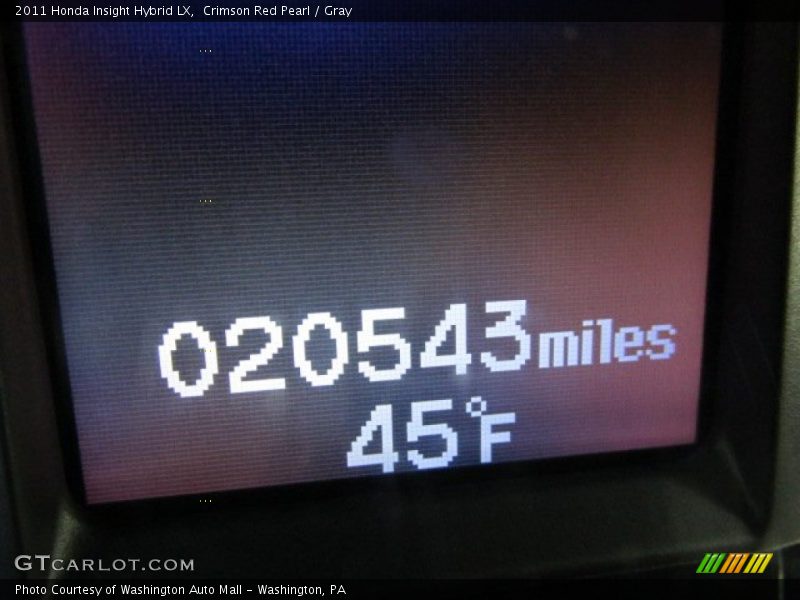 Crimson Red Pearl / Gray 2011 Honda Insight Hybrid LX